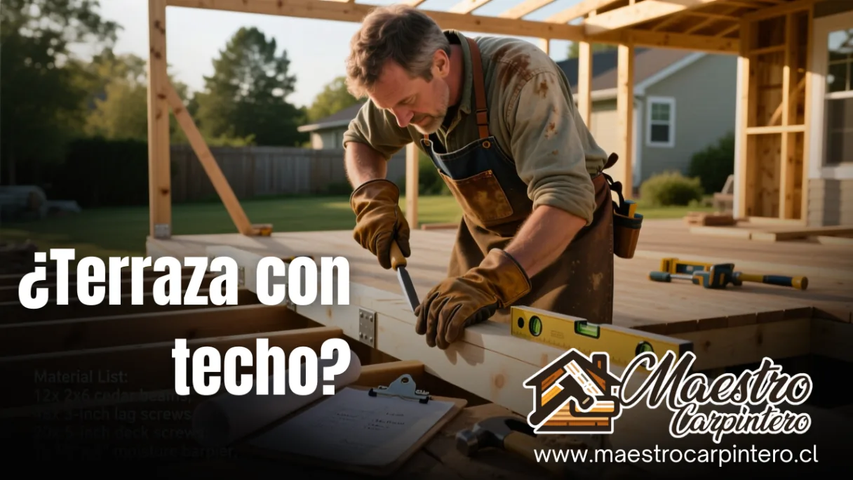 como construir una terraza con techo