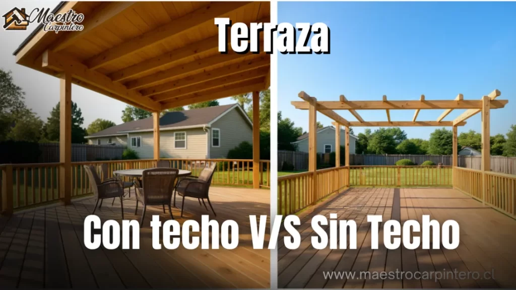 terraza con techo o sin techo