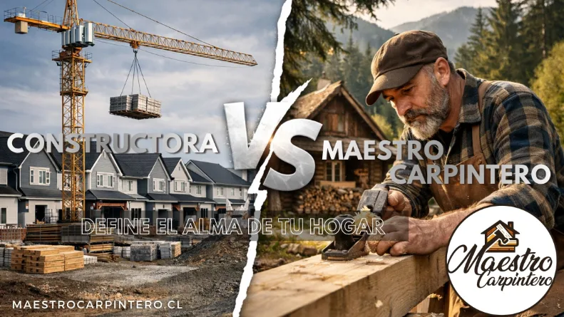construcción ´personalizada con un maestro carpintero versus una constructora